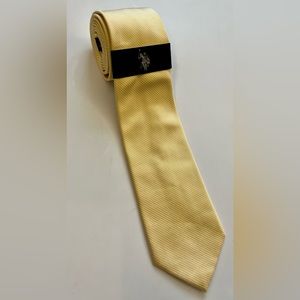 US POLO ASSN Men’s Tie Yellow 100% silk Necktie